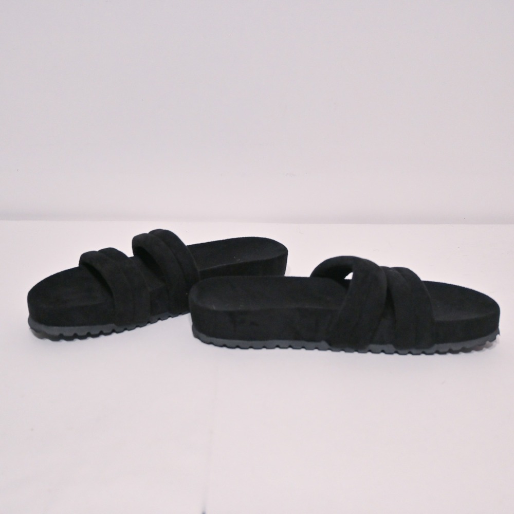 Varley Slides Womens Padded Double Strap Sandals 9 Black China